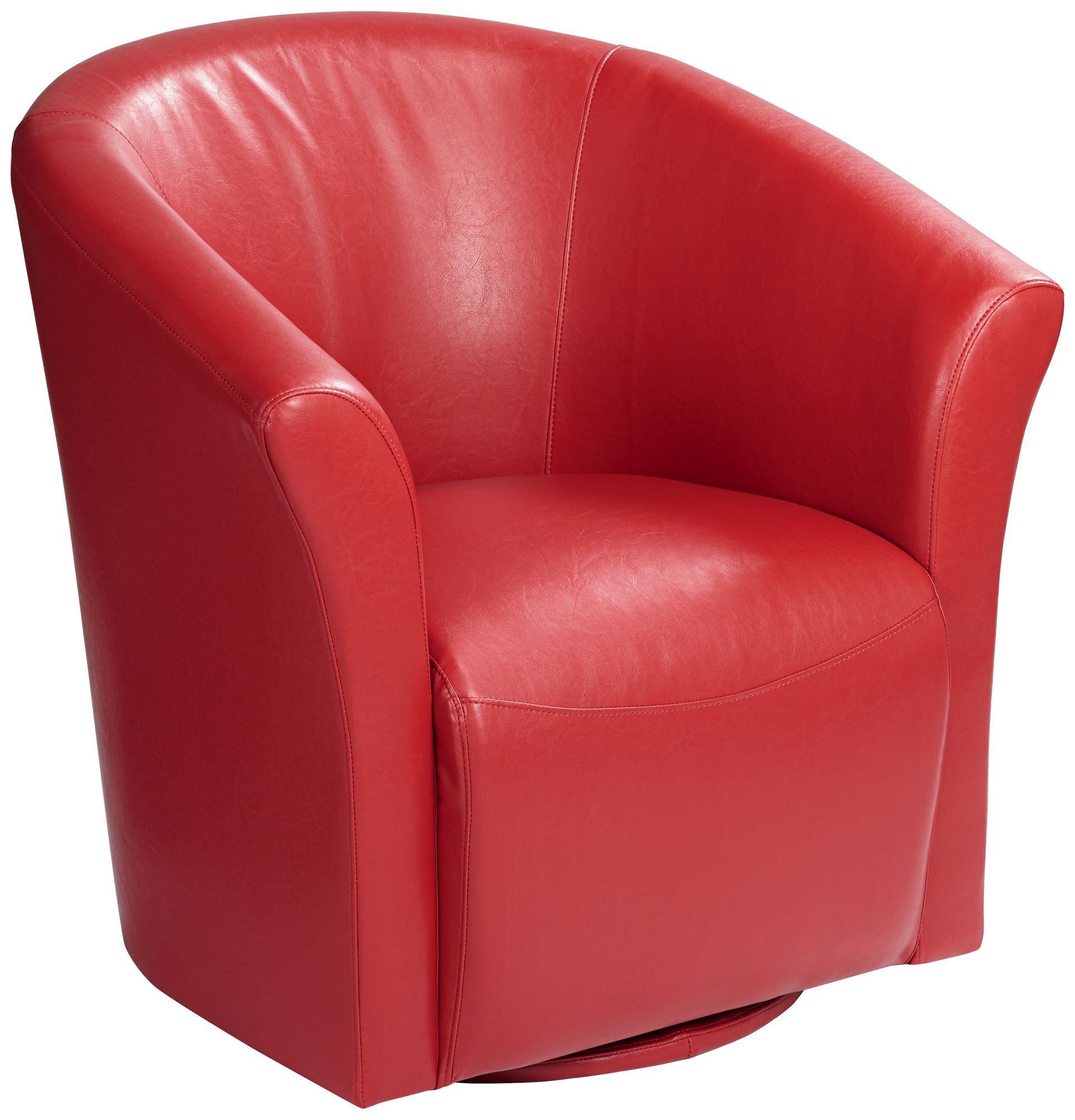 red swivel accent chair