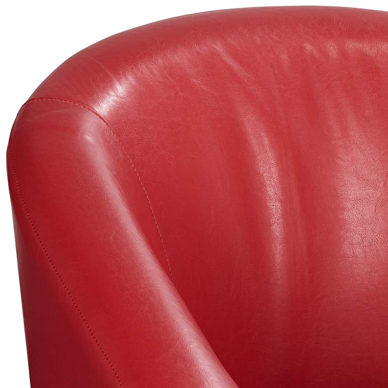 Image 3 Rocket Rivera Red Swivel Accent Chair more views