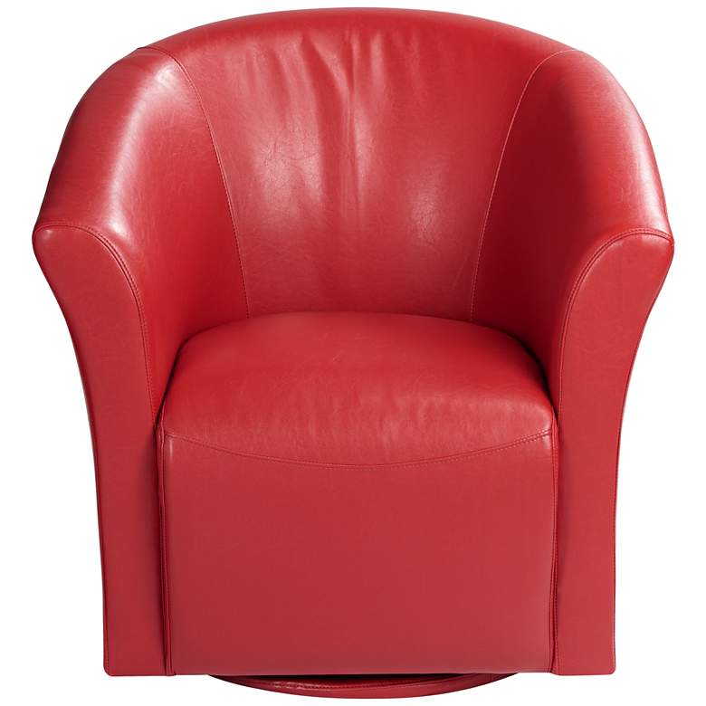Image 6 Rocket Rivera Red Swivel Accent Chair more views