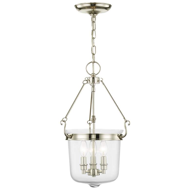 Image 1 Rockford 12" Wide Polished Nickel 3-Light Mini Pendant