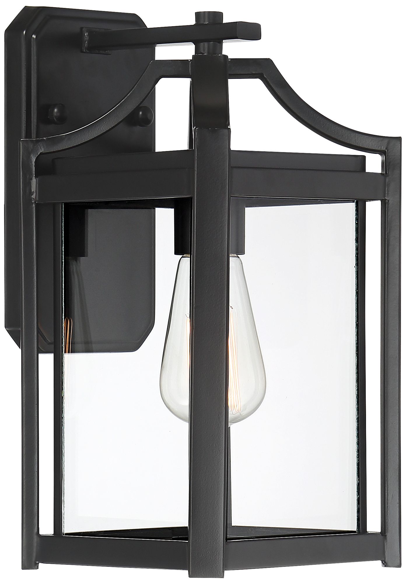 Rockford Collection 12 1/2" High Black Outdoor Wall Light 65G95 Lamps Plus