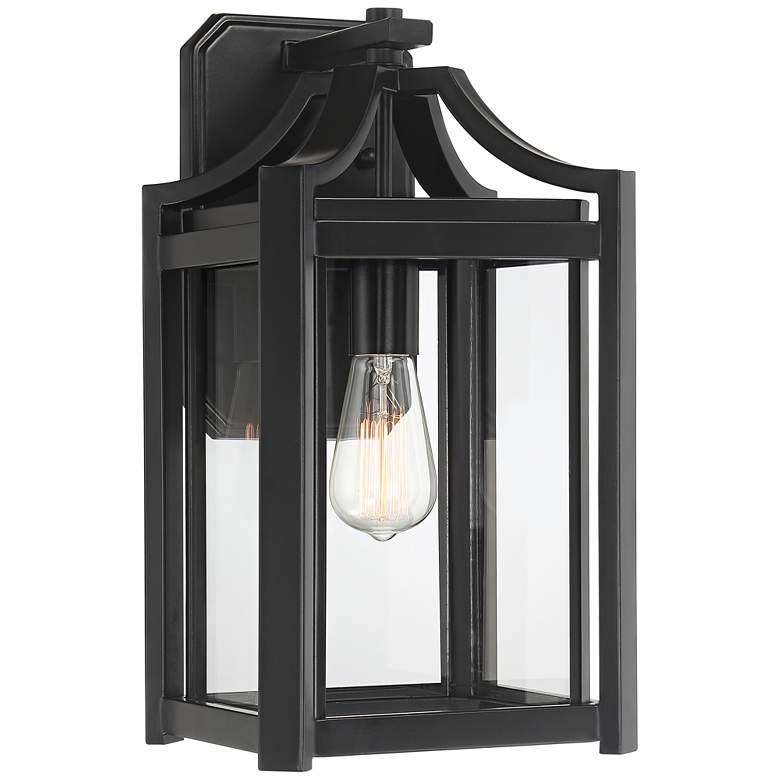 Image 2 Rockford Collection 16 1/4 inch High Black Outdoor Wall Light