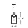 Rockford Collection 17 1/4" High Black Outdoor Hanging Light