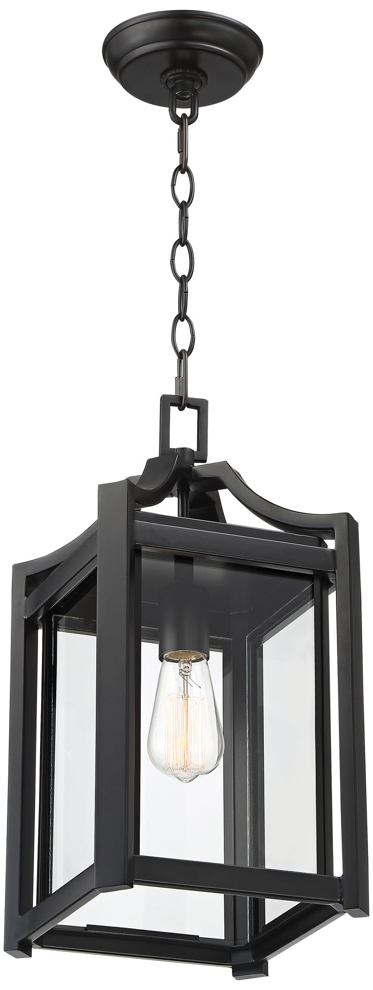 Rockford Collection 17" High Black Outdoor Hanging Light 65J33 Lamps Plus