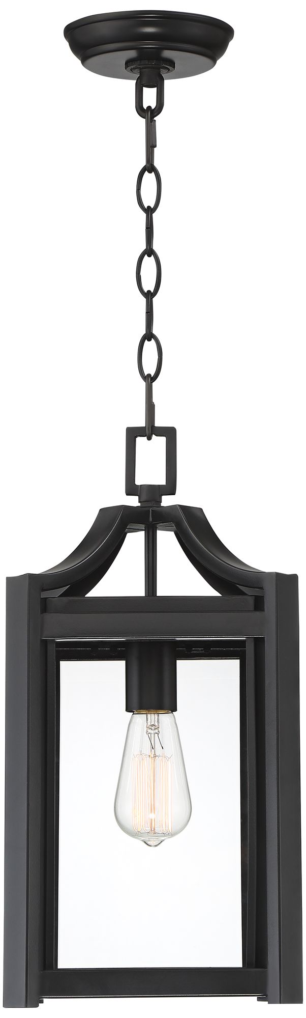 Rockford Collection 17" High Black Outdoor Hanging Light 65J33 Lamps Plus