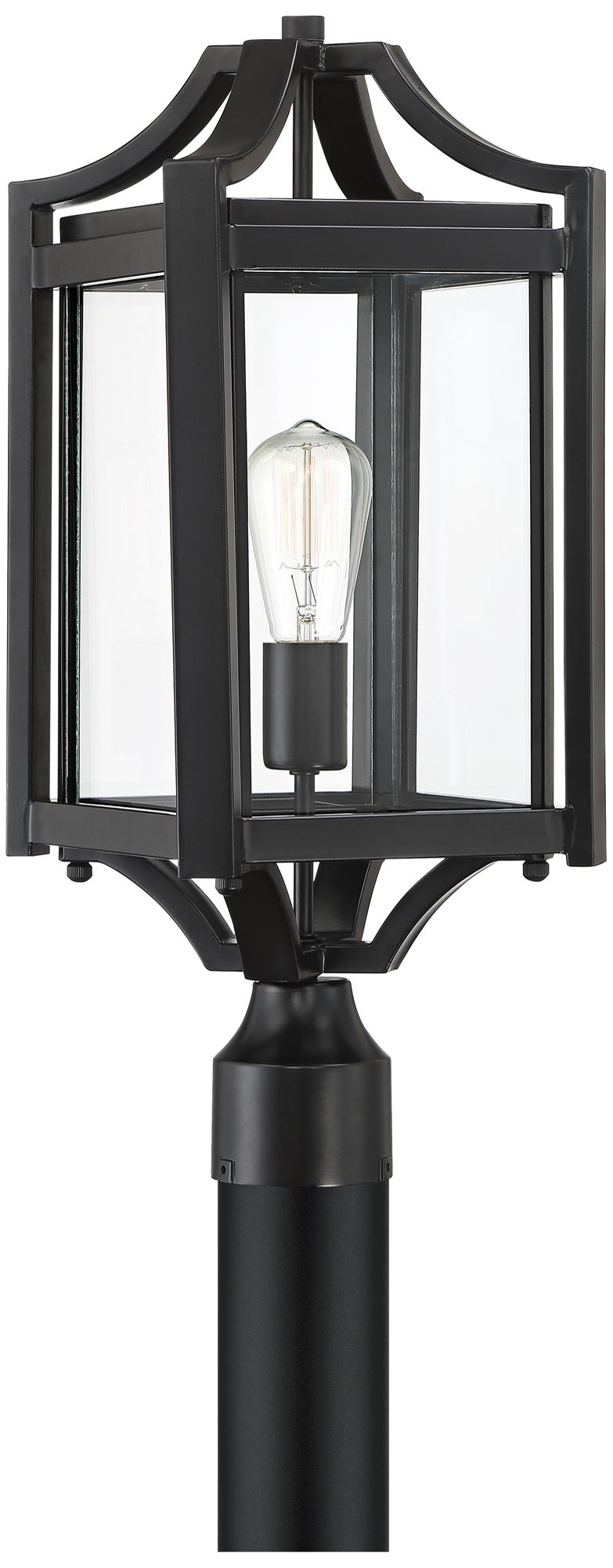 Rockford Collection 20 1/4" High Black Outdoor Post Light 65J38 Lamps Plus