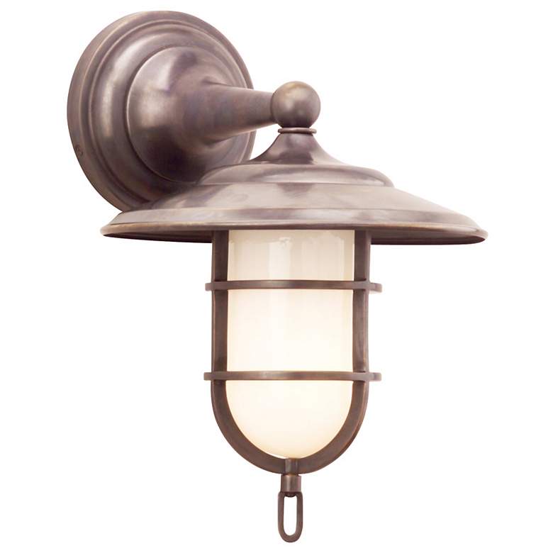 Image 1 Rockford Wet Location 12 1/2 inch High Old Bronze Wall Sconce