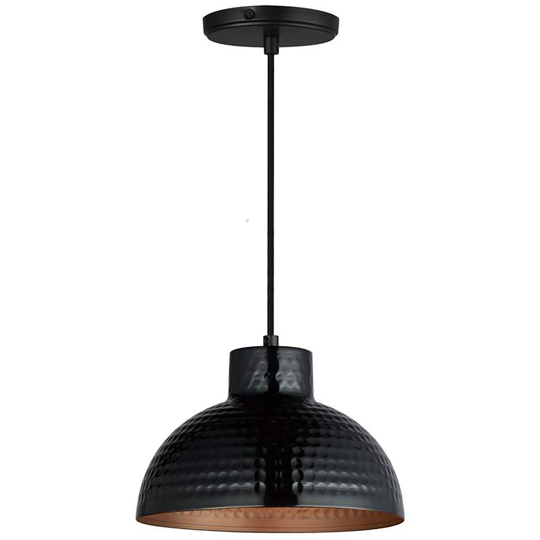 Image 1 Rockport 1-Light Pendant Black / Antique Copper