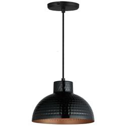 Rockport 1-Light Pendant Black / Antique Copper