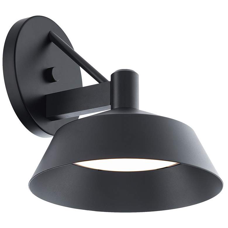 Image 1 Rockport 11 inchH x 10.5 inchW 1-Light Outdoor Wall Light in Black