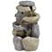Rocks Cascade 25 1/2" High Gray LED Outdoor Water Fountain