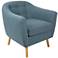 Rockwell Blue Noise Fabric Accent Chair