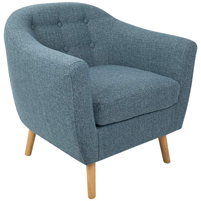 Image 1 Rockwell Blue Noise Fabric Accent Chair