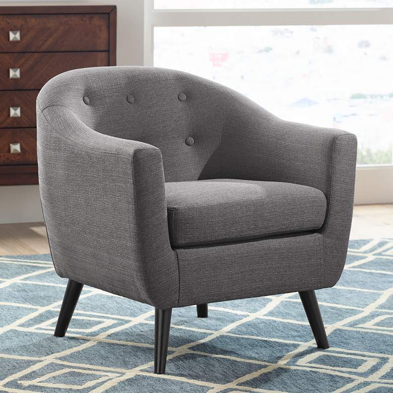 Rockwell Charcoal Gray Upholstered Accent Chair