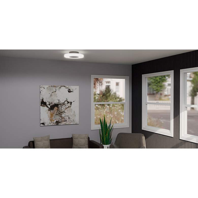 Image 3 Rockwell Integrated LED Matte Black Flush Mount Light more views