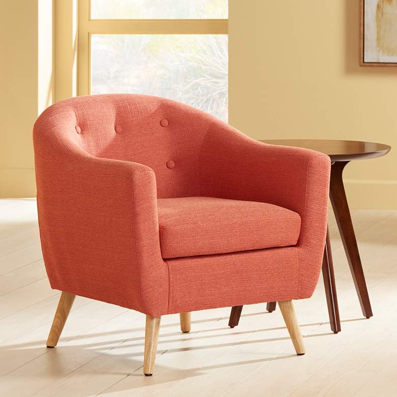Image 1 Rockwell Orange Upholstered Accent Chair