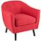 Rockwell Red Fabric Button-Tufted Accent Chair