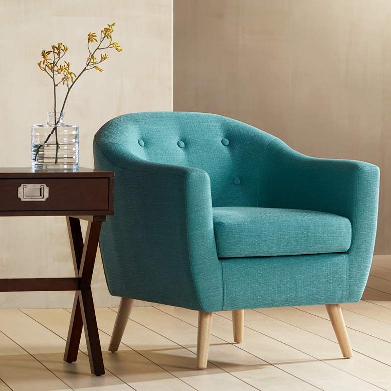 Image 1 Rockwell Teal Upholstered Accent Chair