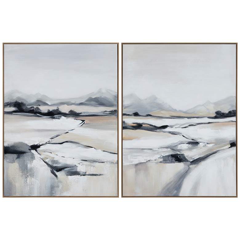 Image 1 Rocky Point Framed Hand Painted Canvas Set of 2