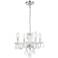 Rococo 15" Wide Chrome and Clear Crystal 4-Light Chandelier