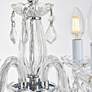 Rococo 15" Wide Chrome and Clear Crystal 4-Light Chandelier