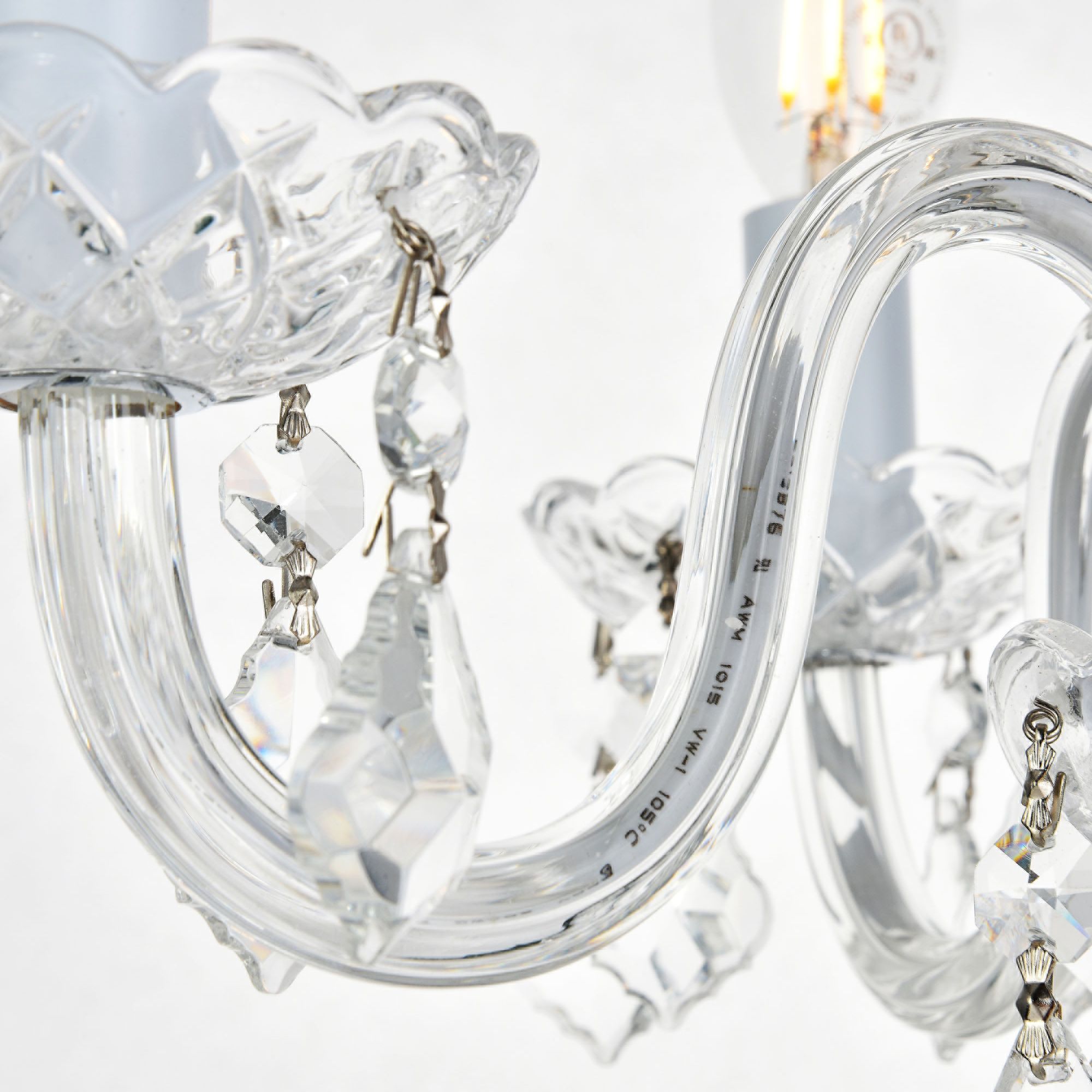 Rococo 15" Wide Chrome and Clear Crystal 4-Light Chandelier