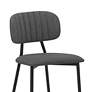 Thumbnail3 of Rococo 26" Gray Faux Leather Tufted Counter Stool more views