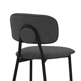 Image5 of Rococo 26" Gray Faux Leather Tufted Counter Stool more views