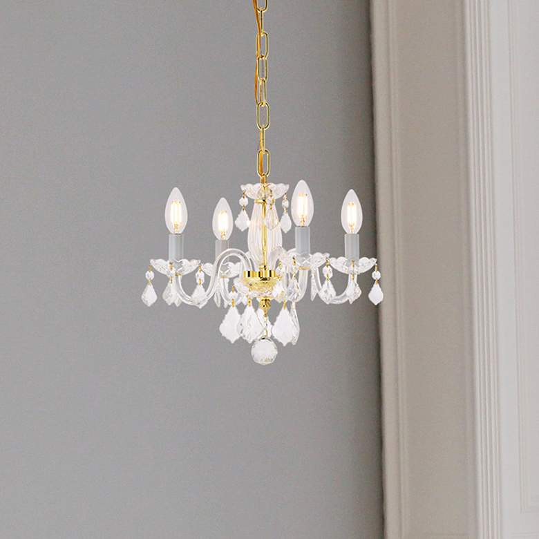 Image 1 Rococo 4 Lt Gold Pendant Clear