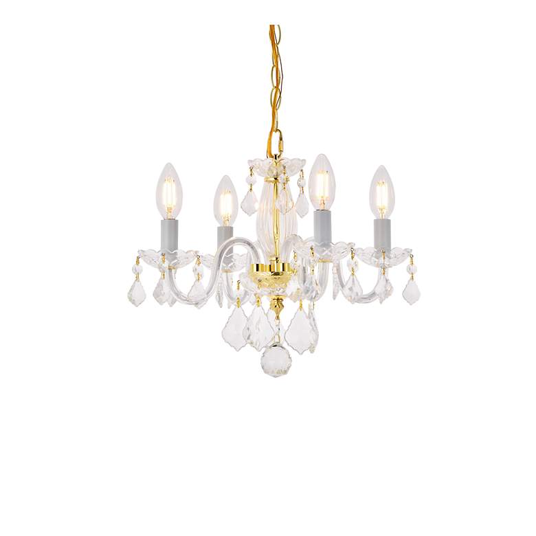 Image 4 Rococo 4 Lt Gold Pendant Clear more views