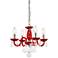 Rococo 4 Lt Red Pendant Bordeaux (Red)
