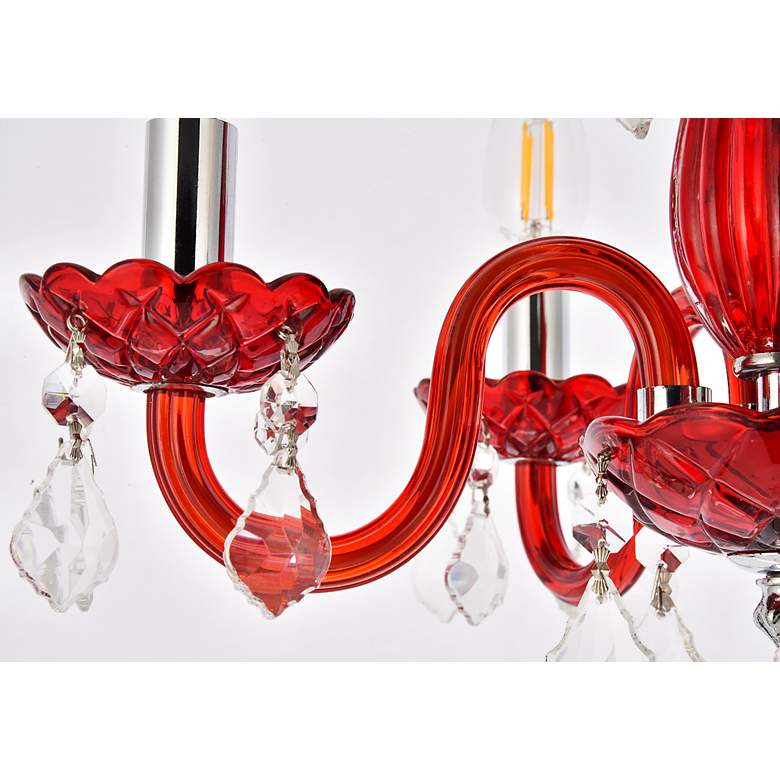 Image 5 Rococo 4 Lt Red Pendant Bordeaux (Red) more views