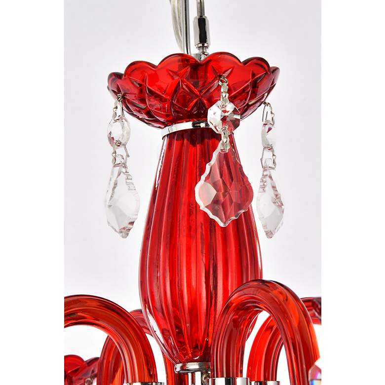 Image 6 Rococo 4 Lt Red Pendant Bordeaux (Red) more views