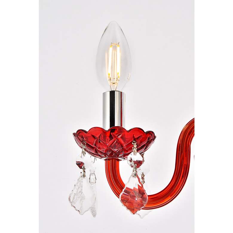 Image 7 Rococo 4 Lt Red Pendant Bordeaux (Red) more views