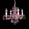 Rococo Collection 15" Wide Rose Pink Chandelier