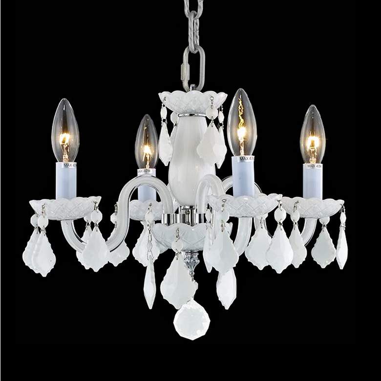 Image 1 Rococo Collection 15" Wide White Chandelier