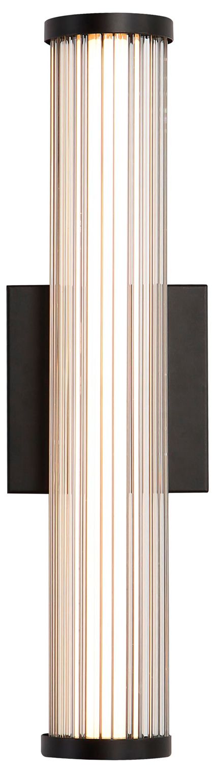 Rodara 16 1/2" High Matte Black LED Outdoor Wall Light