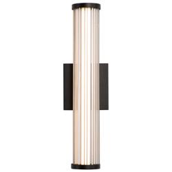 Rodara 16 1/2" High Matte Black LED Outdoor Wall Light
