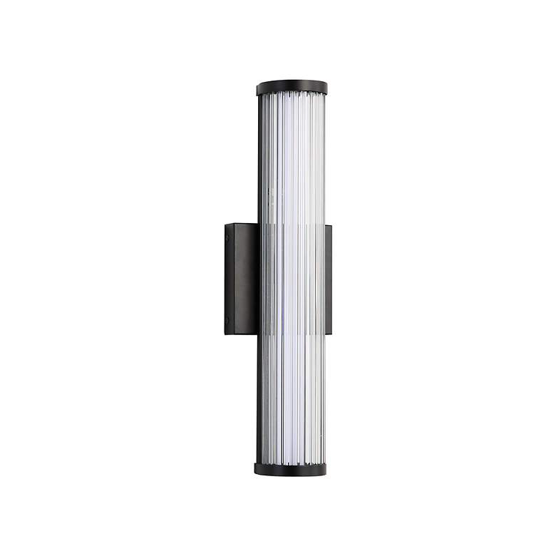 Image 2 Rodara 16 1/2" High Matte Black LED Outdoor Wall Light more views