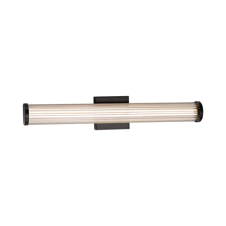 Image 6 Rodara LED 24" Wall Sconce - Outdoor in Matte Black with Clear Glass Shade more views