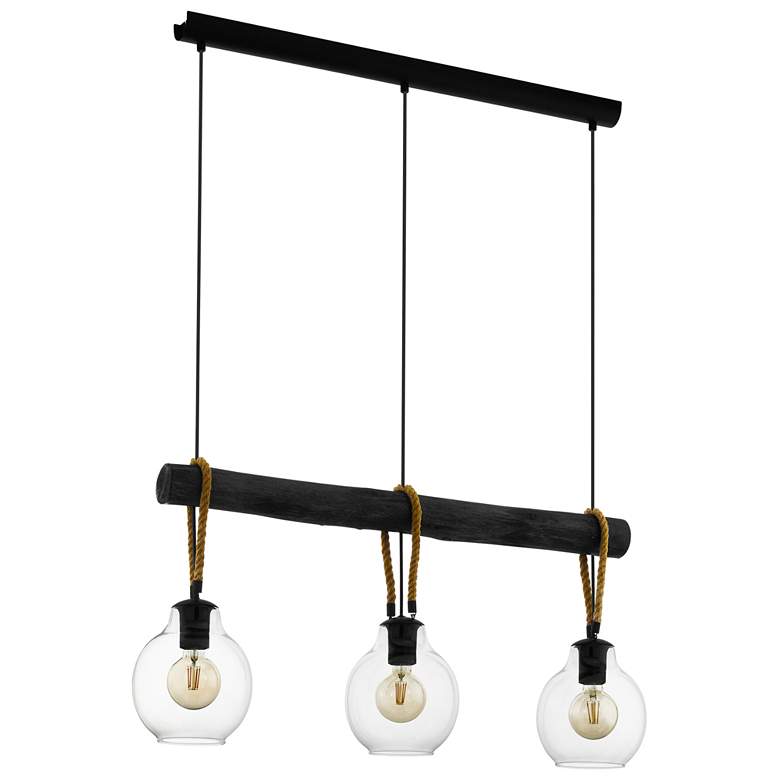 Image 1 Rodding Structured Black Linear Pendant