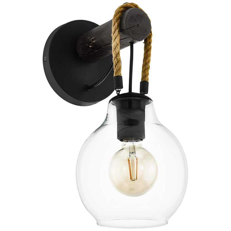 Image 2 Rodding Structured Black Wall Sconce
