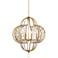 Rodeo 19 3/4" Wide Gold-Toned Antique Silver Leaf Chandelier