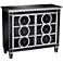 Rodeo Black Glass with Silver Trim Chest