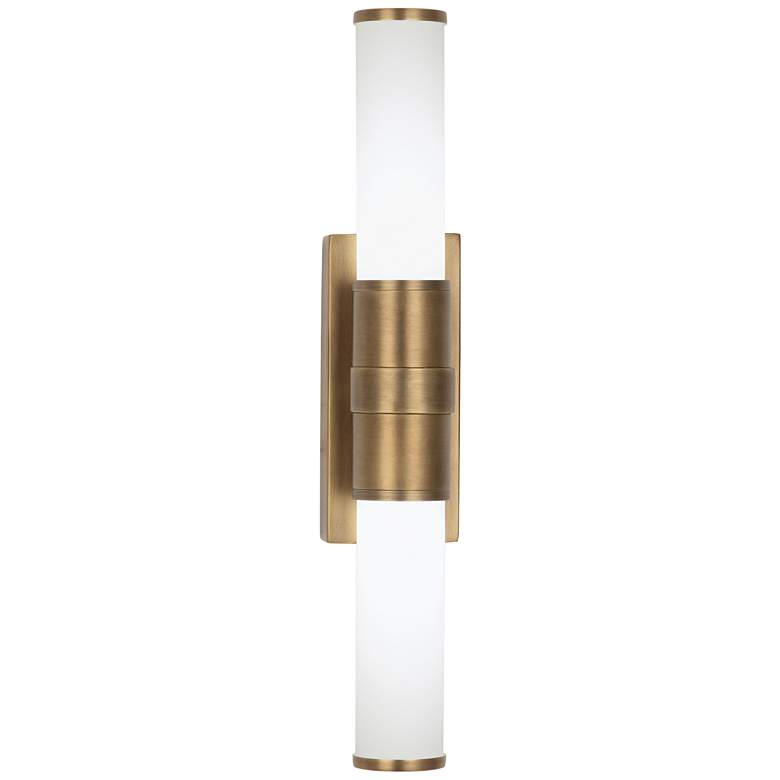 Image 1 Roderick 16 1/2 inch High Warm Brass 2-Light LED Wall Sconce