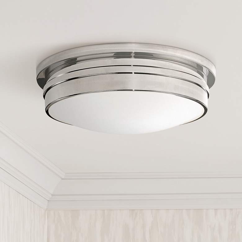 Image 1 Roderick Collection Nickel 17 inch Wide Flushmount Ceiling Light
