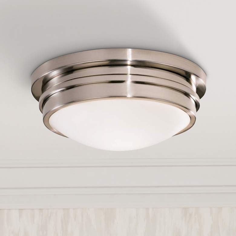 Image 1 Roderick Collection Silver 10" Wide Flushmount Ceiling Light