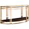 Rodertown 18" Wide Gold Metal Half-Moon Console Table