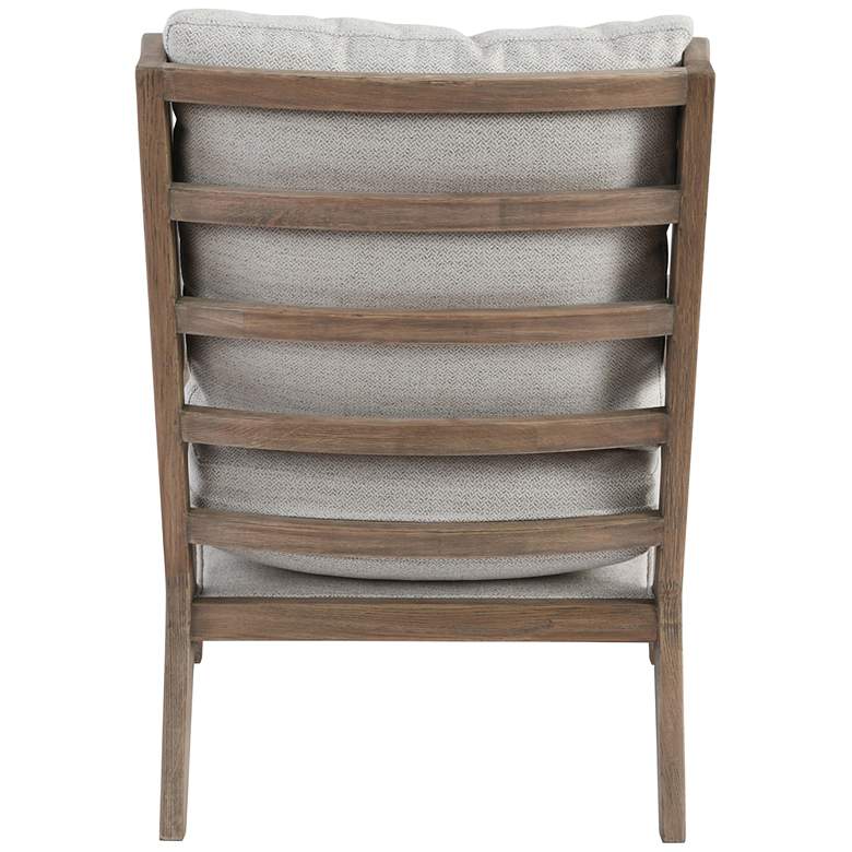 Image 6 Rodger Ivory Fabric Slatted Accent Chair more views