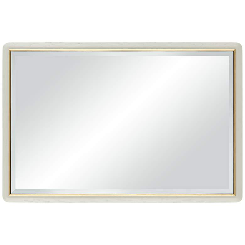 Image 5 Rodgers Matte Beige Gold 28 inch x 42 inch Rectangular Wall Mirror more views